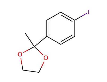 Molecular Structure of 214701-35-6 (1,3-Dioxolane, 2-(4-iodophenyl)-2-methyl-)