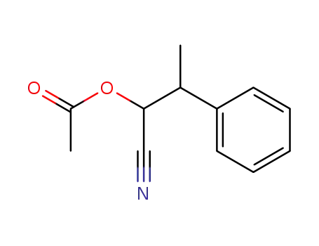 Acetic acid 1-cyano-2-phenyl-propyl ester