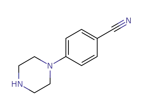 Molecular Structure of 68104-63-2 (4-Piperazinobenzonitrile)
