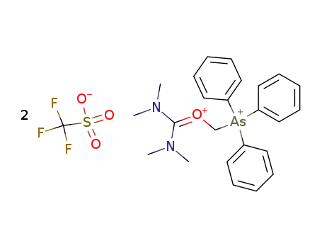 Oxo(bis(dimethylamino)carbenio)(triphenylarsonio)methan-bis(trifluormethansulfonat)