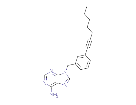9-<3-(1-heptynyl)benzyl>-9H-6-purinamine