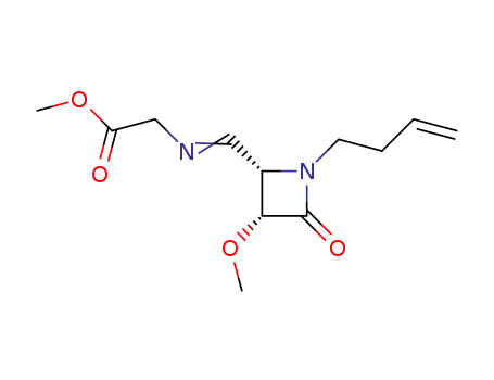 {[1-((2S,3R)-1-But-3-enyl-3-methoxy-4-oxo-azetidin-2-yl)-meth-(E)-ylidene]-amino}-acetic acid methyl ester
