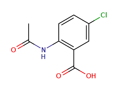 Molecular Structure of 5202-87-9 (Benzoic acid, 2-(acetylamino)-5-chloro-)