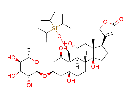 19-[(triisopropylsilyl)oxy]-3β-[(α-L-rhamnopyranosyl)oxy]-1β,3',5,11α,14-pentahydroxycard-20(22)-enolide