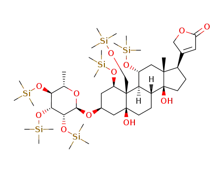 1α,2',3',11α,19-hexa-[(trimethylsilyl)oxy]-3β-[(α-L-rhamnopyranosyl)oxy]-5,14-dihydroxycard-20(22)-enolide