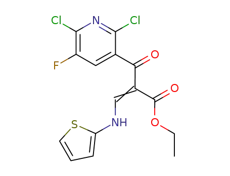 (Z)-2-(2,6-Dichloro-5-fluoro-pyridine-3-carbonyl)-3-(thiophen-2-ylamino)-acrylic acid ethyl ester
