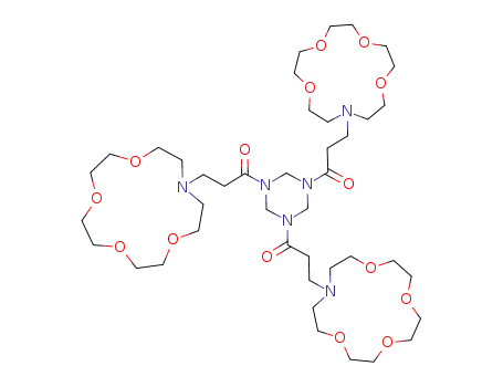 1-[3,5-bis-(3-1,4,7,10-tetraoxa-13-aza-cyclopentadec-13-yl-propionyl)-[1,3,5]triazinan-1-yl]-3-(1,4,7,10-tetraoxa-13-aza-cyclopentadec-13-yl)-propan-1-one