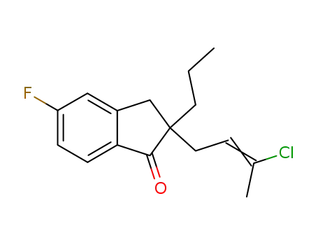 2-((E)-3-Chloro-but-2-enyl)-5-fluoro-2-propyl-indan-1-one