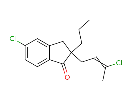 5-Chloro-2-((E)-3-chloro-but-2-enyl)-2-propyl-indan-1-one
