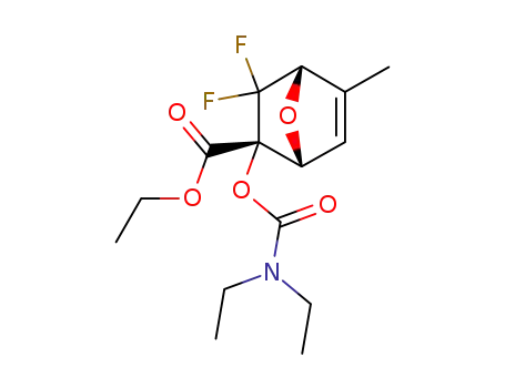 ethyl endo-2-(N,N-diethylcarbamoyloxy)-3,3-difluoro-5-methyl-7-oxabicyclo[2.2.1]hept-5-enyl-2-exo-carboxylate