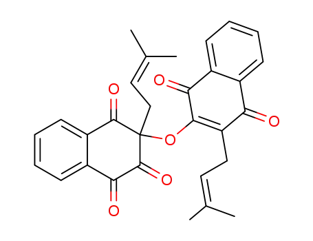 2,3-dihydro-3-[(3-methylbut-2-enyl)-1,4-naphthoquinon-2-yloxy]-3-(3-methylbut-2-enyl)-2-oxo-1,4-naphthoquinone