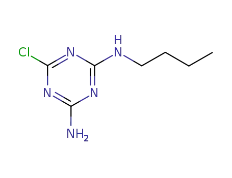 Molecular Structure of 37019-19-5 (N-Butyl-6-chloro-1,3,5-triazine-2,4-diamine)