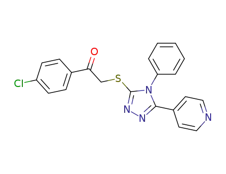 1-(4-chlorophenyl)-2-[(4-phenyl-5-pyridin-4-yl-4H-1,2,4-triazol-3-yl)thio]ethanone