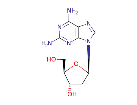Molecular Structure of 4546-70-7 (2,6-Diaminopurine 2'-deoxyriboside)