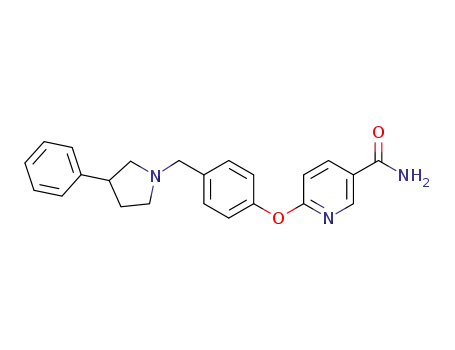 (+/-)-6-[4-(3-phenyl-pyrrolidin-1-ylmethyl)-phenoxy]-nicotinamide