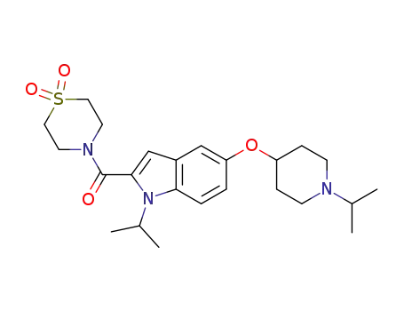 (1,1-dioxo-1λ6-thiomorpholin-4-yl)-[1-isopropyl-5-(1-isopropyl-piperidin-4-yloxy)-1H-indol-2-yl]-methanone