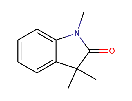 Molecular Structure of 20200-86-6 (1,3,3-Trimethyl-2,3-dihydro-1H-indole-2-one)