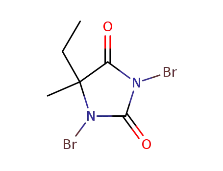 Molecular Structure of 82925-96-0 (1,3-DIBROMO-5-ETHYL-5-METHYLHYDANTOIN)