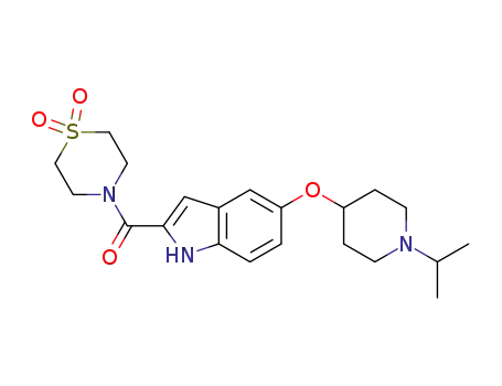 (1,1-dioxo-1λ6-thiomorpholin-4-yl)-[5-(1-isopropyl-piperidin-4-yloxy)-1H-indol-2-yl]-methanone