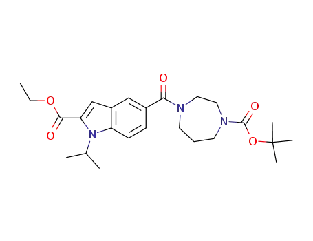 5-(4-tert-butoxycarbonyl-[1,4]diazepane-1-carbonyl)-1-isopropyl-1H-indole-2-carboxylic acid ethyl ester