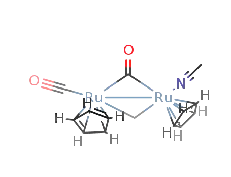 {Ru2(CO)(MeCN)(μ-CH2)(μ-CO)(η-C5H5)2}
