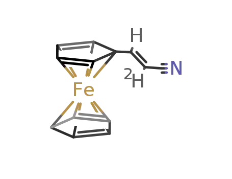 trans-β-ferrocenyl-α-deuterio-acrylonitrile