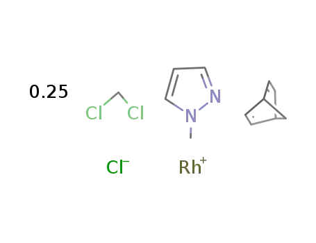 Rh(1+)*Cl(1-)*C7H8*C3H3N2(CH3)*0.25CH2Cl2=[RhCl(C7H8)(C3H3N2(CH3))]*0.25CH2Cl2