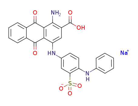 sodium 1-amino-4-[4-phenylamino-3-carboxyphenylamino]-9,10-dioxo-9,10-dihydroanthracene-2-sulfonate