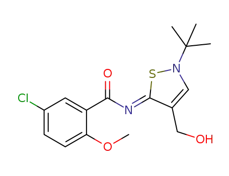 N-[(5Z)-2-tert-butyl-4-(hydroxymethyl)isothiazol-5(2H)-ylidene]-5-chloro-2-methoxybenzamide