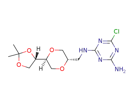 2-chloro-4-amino-6-{[[(2S,5S)-2-[(4S)-2,2-dimethyl-1,3-dioxolan-4-yl]-1,4-dioxan-5-yl]methyl]amino}-1,3,5-triazine