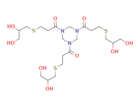 1,1′,1″-(1,3,5-triazinane-1,3,5-triyl)tris(3-(2,3-dihydroxypropylthio)propan-1-one)