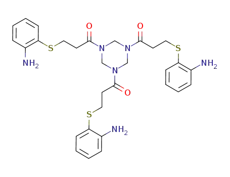 1,1',1''-(1,3,5-triazinane-1,3,5-triyl)tris(3-(2-aminophenylthio)propan-1-one)