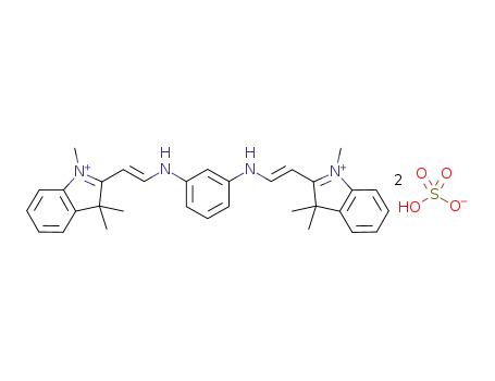 (3-{[(E)-2-(1,3,3-trimethyl-3H-2-indoliumyl)-1-ethenyl]amino}phenyl)-(E)-2-(1,3,3-trimethyl-3H-2-indoliumyl)-1-ethen-1-amine bis(hydrogen sulfate)