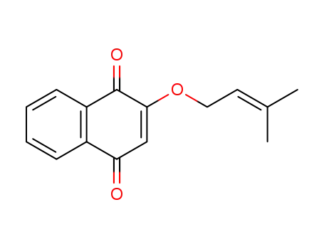 Molecular Structure of 42164-69-2 (2-[(3-methylbut-2-en-1-yl)oxy]naphthalene-1,4-dione)