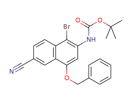 N-tert-butoxycarbonyl-4-benzyloxy-6-cyano-1-bromo-2-naphthylamine