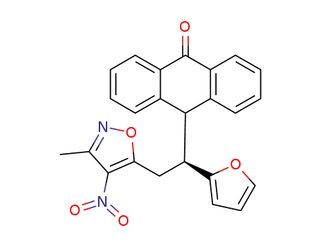 (+)-10-(1-(furan-2-yl)-2-(3-methyl-4-nitroisoxazol-5-yl)ethyl)anthracen-9(10H)-one