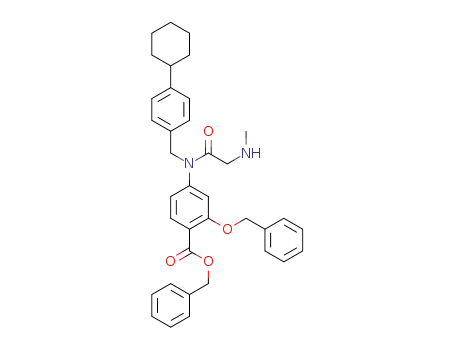 benzyl 2-(benzyloxy)-4-(N-(4-cyclohexylbenzyl)-2-(methylamino)-acetamido)benzoate