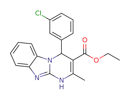 4-(3-chlorophenyl)-2-methyl-1,4-dihydrobenzo[4,5]imidazo[1,2-a]pyrimidine-3-carboxylic acid ethyl ester