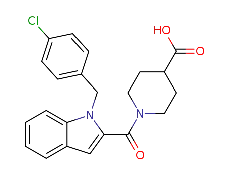 1-(1-(4-chlorobenzyl)-1H-indole-2-carbonyl)piperidine-4-carboxylic acid