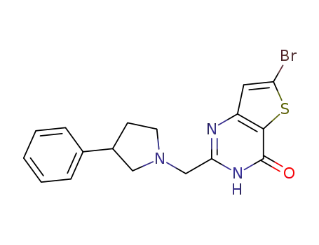 6-bromo-2-[(3-phenylpyrrolidin-1-yl)methyl]thieno[3,2-d]pyrimidin-4(3H)-one