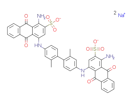 sodium 1,1'-((2,2'-dimethyl-[1,1'-biphenyl]-4,4'-diyl)bis(azanediyl))bis(4-amino-9,10-dioxo-9,10-dihydroanthracene-3-sulfonate)