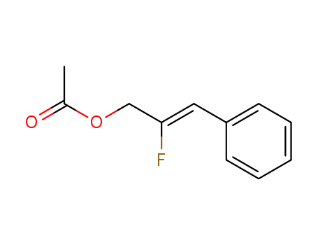 Molecular Structure of 62360-00-3 (2-Propen-1-ol, 2-fluoro-3-phenyl-, acetate, (Z)-)