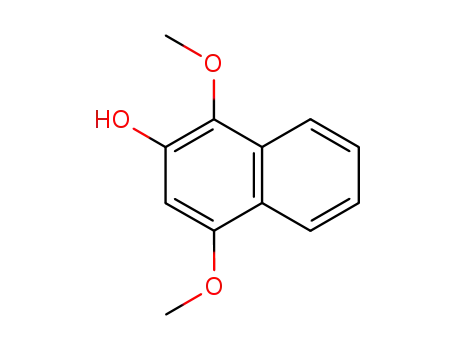 Molecular Structure of 74097-20-4 (2-Naphthalenol, 1,4-dimethoxy-)