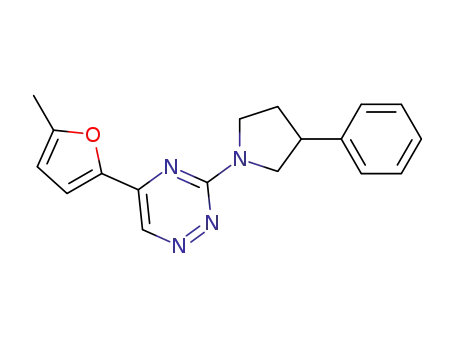 5-(5-methylfuran-2-yl)-3-(3-phenylpyrrolidin-1-yl)-1,2,4-triazine