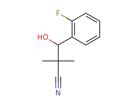 3-(2-fluoro-phenyl)-3-hydroxy-2,2-dimethyl-propionitrile