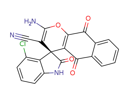 2-amino-4′-chloro-2′,5,10-trioxo-5,10-dihydrospiro[benzo[g]chromene-4,3′-indoline]-3-carbonitrile