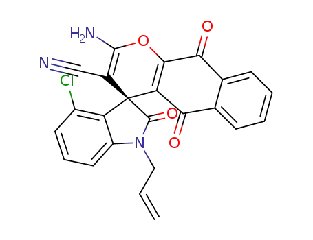 1′-allyl-2-amino-4′-chloro-2′,5,10-trioxo-5,10-dihydrospiro[benzo[g]chromene-4,3′-indoline]-3-carbonitrile