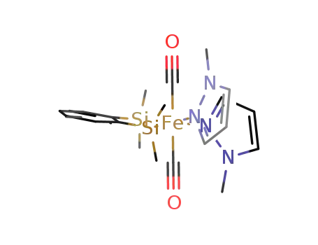 Fe(Me2SiC6H4SiMe2)(1-methylpyrazole)2(CO)2