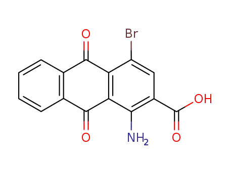 Molecular Structure of 6363-90-2 (1-amino-4-bromo-9,10-dioxo-9,10-dihydroan thracene-2-carboxylic acid)