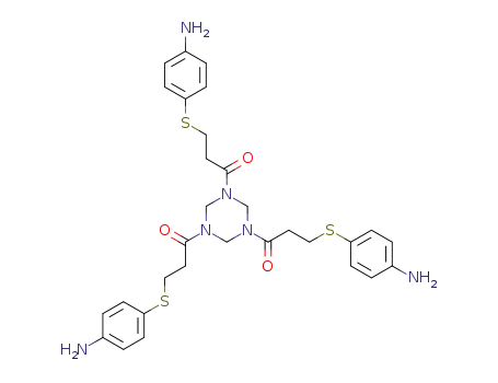 3-(4-aminophenyl)sulfanyl-1-[3,5-bis[3-(4-aminophenyl)sulfanylpropanoyl]-1,3,5-triazinan-1-yl]propan-1-one